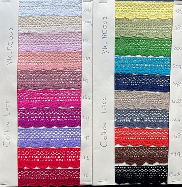 Cotton Lace 32mm (46 m), Colourcard